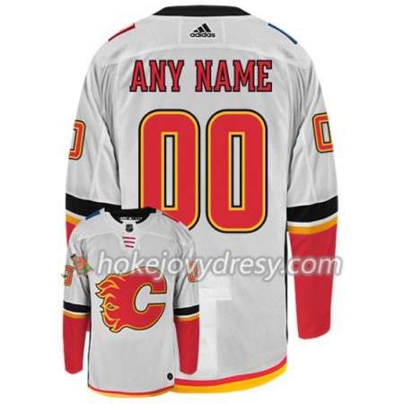 Pánské Hokejový Dres Calgary Flames Personalizované Adidas Bílá Authentic